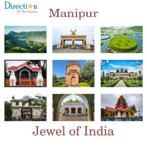 Manipur travel guide featuring Loktak Lake, Keibul Lamjao National Park, Kangla Fort, Ima Keithel Market, Manipuri dance, and scenic hills of Northeast India.