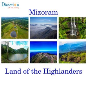 Lush green mountains and valleys of Mizoram in Northeast India