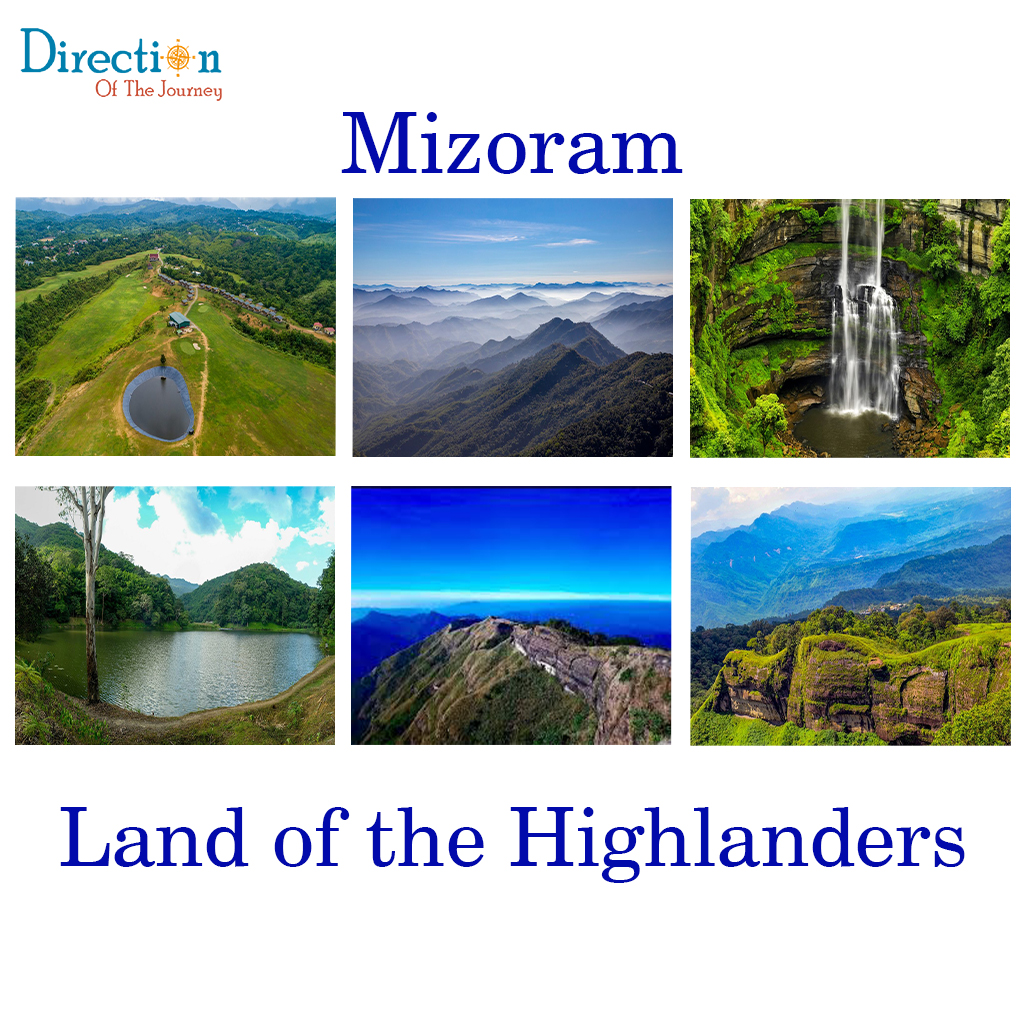 Lush green mountains and valleys of Mizoram in Northeast India